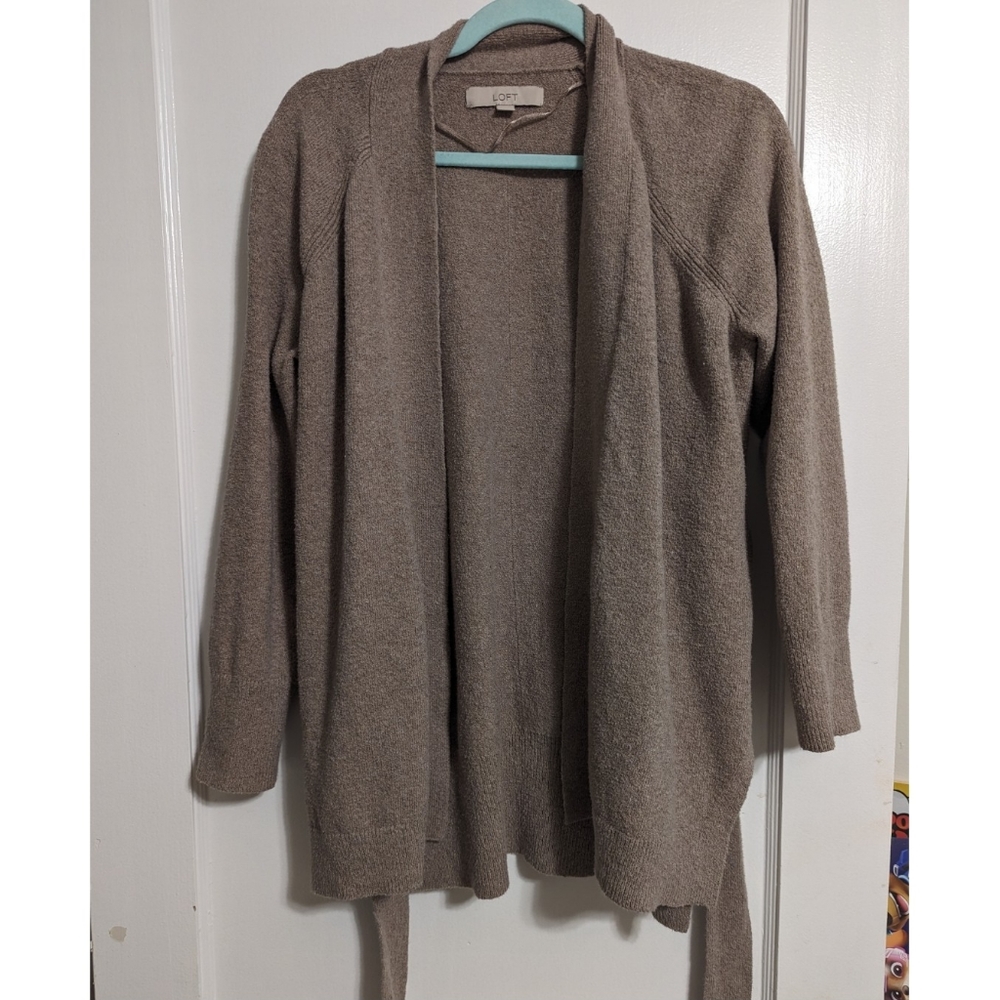 Tan Loft cardigan, size medium